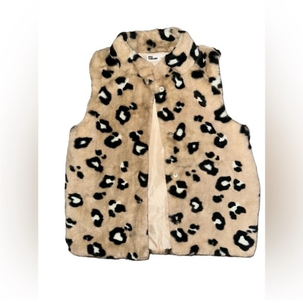 Girls Epic Threads Animal Print Faux Fur Vest Large Never Worn NWOT